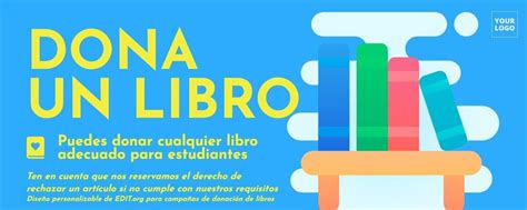 Crea diseños para promocionar campañas de donación de libros