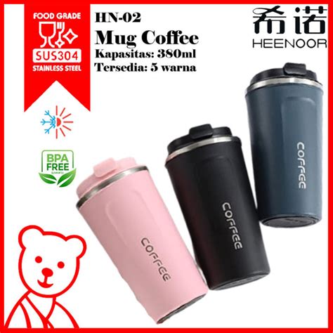 Heenoor Termos Coffee Tea Minum Stainless Tahan Panas Dingin Ml