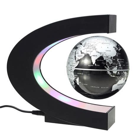 Cr Atif Globe Terrestre Lumineux Flottant Magn Tique L Vitation Globe