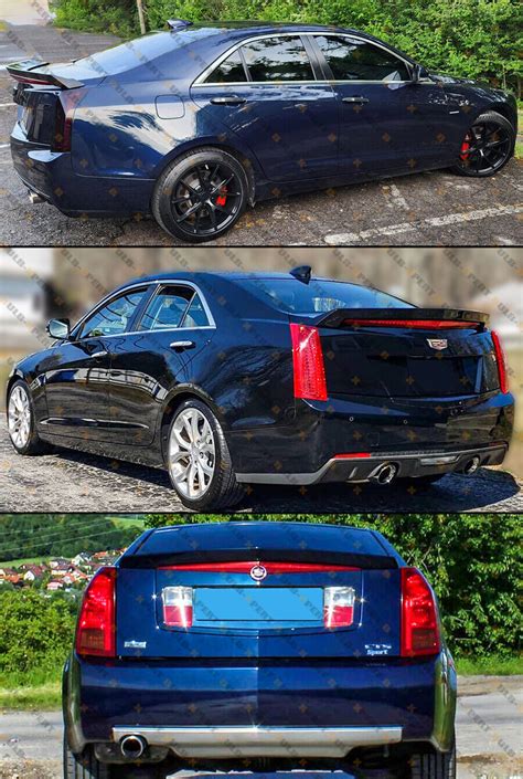 V SPORT GLOSS BLACK HIGHKICK TRUNK SPOILER WING FOR 2013 2018 CADILLAC