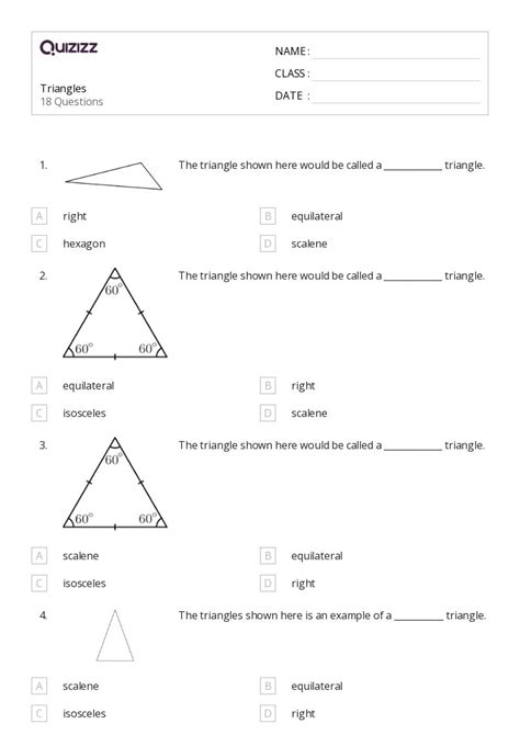 50 Triangles Worksheets For 3rd Grade On Quizizz Free And Printable