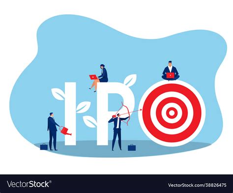 Ipo Initial Public Offering People Investing Vector Image