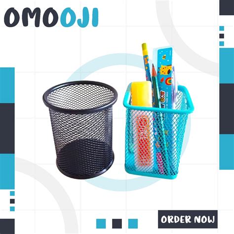 Jual Omooji Tempat Pulpen Alat Tulis Besi Jaring Pen Holder Meja Desk