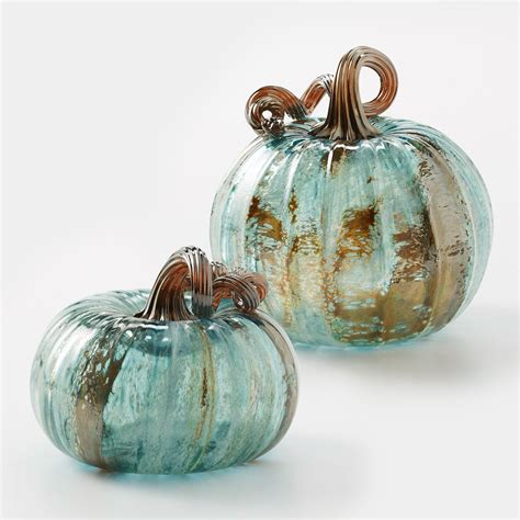 Seafoam Surreal Pumpkins By Leonoff Art Glass Art Glass Pumpkin Artful Home