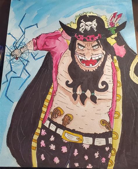 Wanted to draw Blackbeard using Gura Gura no Mi : OnePiece