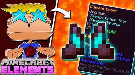 Dreimal Element Boots And Full Netherite Minecraft Elements 28 Youtube