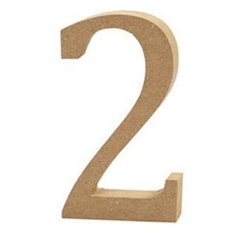 Mdf Wooden Number 2 13cm Hobbycraft