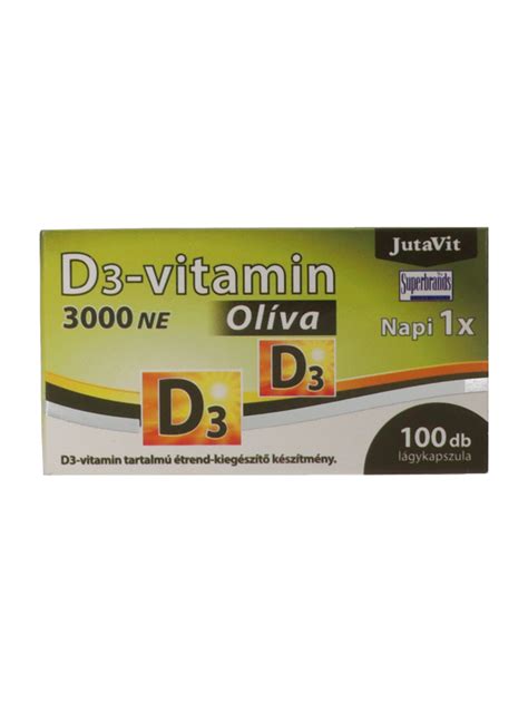 Jutavit D3 vitamin 3000 Ne lágykapszula 100 db