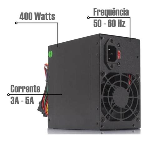 Fonte De Alimentação Knup Cowboy Para Pc Preta Kp 532 400w Luuk Young