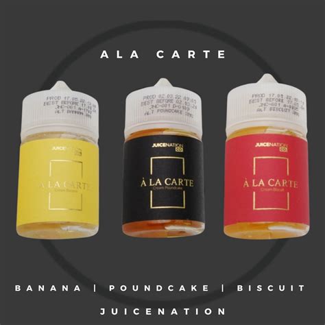 Jual Liquids Freebase Alacarte Ala Carte Series 60ml By Juicenation