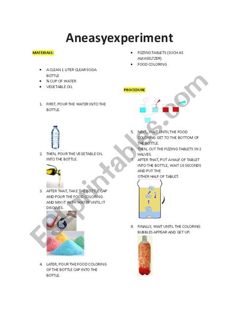 Experiment Esl Worksheet By T4n14