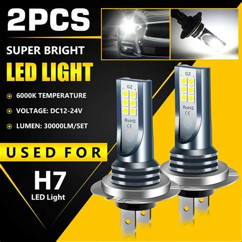 X Super Bright H Led Headlight Kit High Or Low Beam Fog Bulbs Lm