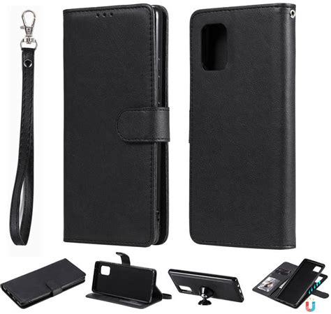 Samsung Galaxy A71 5g Wallet Detachable 2 In 1 Stand Case Black