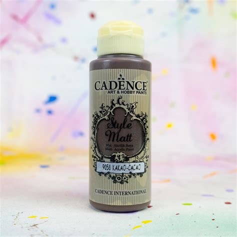 Cadence Style Matt Acrylic Paint Cacao 120ml Highlight Crafts