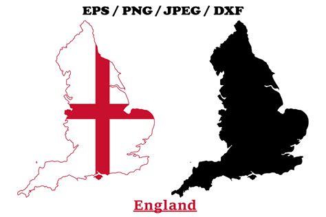 England National Flag Map Design Graphic by terrabismail · Creative Fabrica