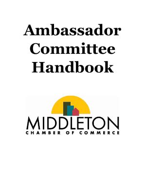 Fillable Online Ambassador Application Middleton Chamber Of Commerce