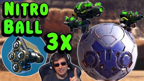 3x Nitro SKYROS Fastest Ball In War Robots Test Server Gameplay WR