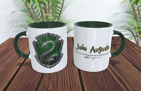 Caneca Premium Personalizada Harry Potter Casa Sonserina Elo