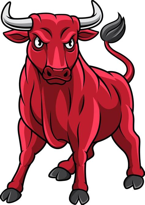 Red bull mascot 20004013 Vector Art at Vecteezy