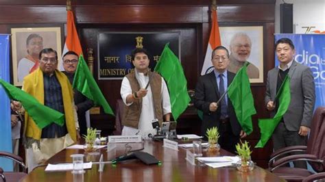 Shri Jyotiraditya M Scindia Flags Off Flight From Ayodhya To Ahmedabad