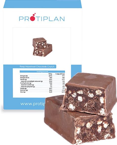 Protiplan Reep Hazelnoot Chocolade Crunch 7 X 44 Gram Eiwitrepen