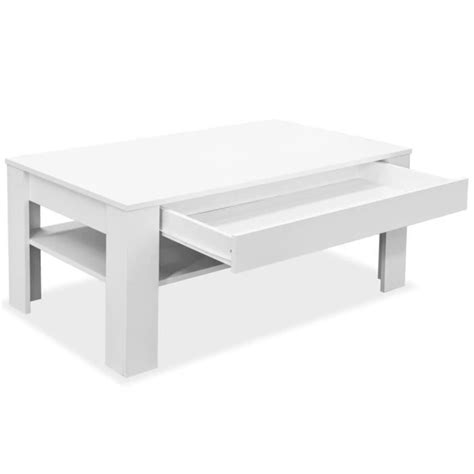 Zerodis Table Basse En Agglom R X X Cm Blanc Re