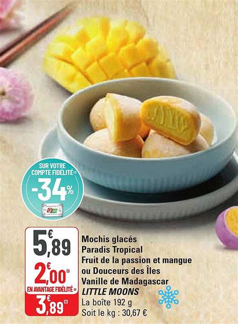 Promo Mochis Glacés Paradis Tropical Fruit De La Passion Et Mangue Ou