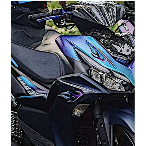 Jual Striping Transparan Costum Aerox All New Connected Vva Design