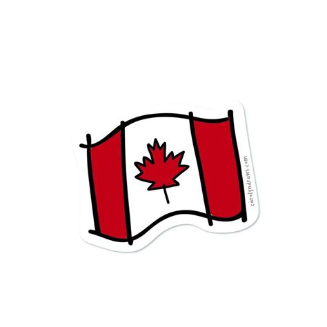 Canada Flag Vinyl Sticker Laptop Sticker Decal Water Bottle Sticker ...