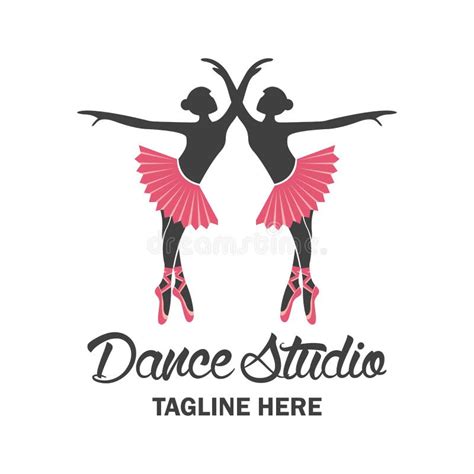 Logo Di Balletto Per La Scuola Di Balletto Illustrazione Di Vettore