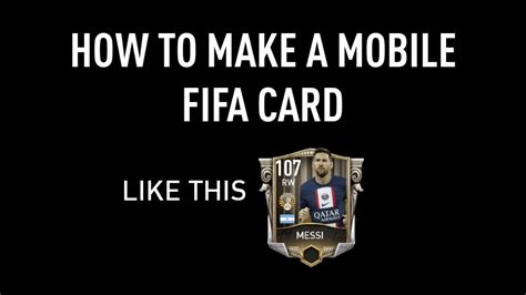 How To Make Fifa Mobile Cards Youtube