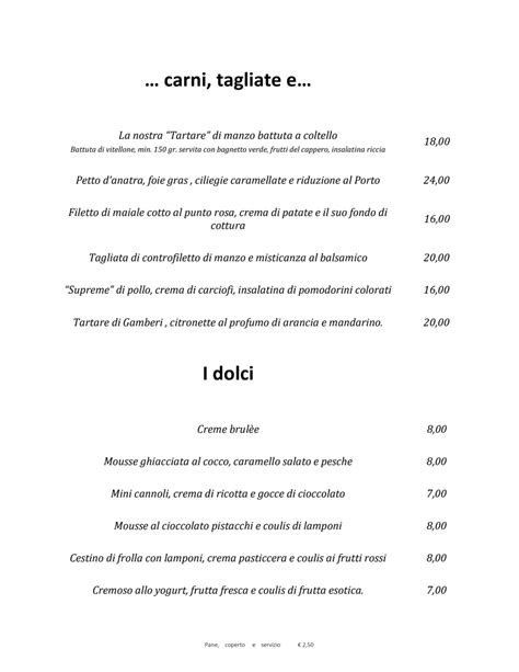 Carte et Menus 2024 Tempo Winebar Osteria Contemporanea à Almenno