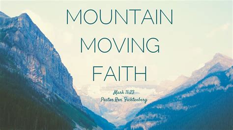 Mountain Moving Faith Youtube