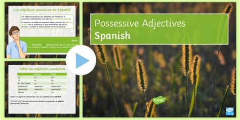 Possessive Adjectives Powerpoint Spanish Teacher Made