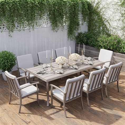 Wildon Home Willesden 8 Person Rectangular Outdoor Dining Set With