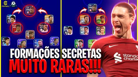 NÃO PERCA AS MELHORES FORMAÇÕES SECRETAS SUPER RARAS eFootball