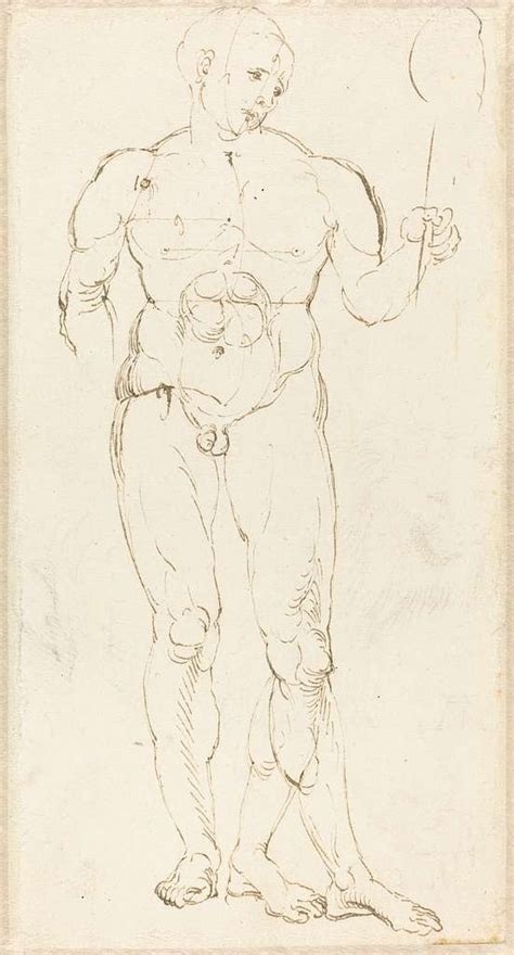 Albrecht Dürer Male Nude Holding a Mirror recto PICRYL Public