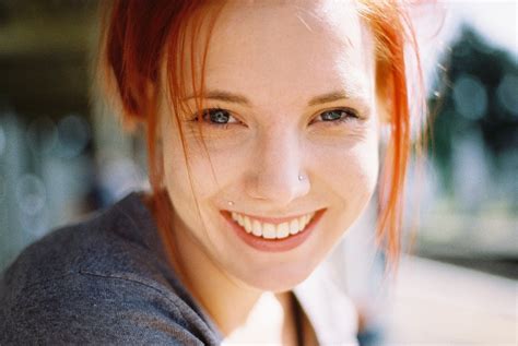 Face Women Redhead Model Portrait Blue Eyes Glasses Looking At