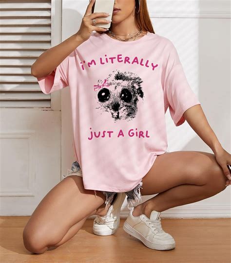 I M Literally Just A Girl Sad Hamster Shirt Y K Girl Aesthetic Gift