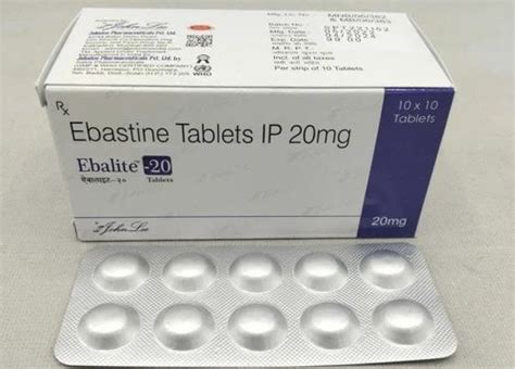 Ebastine Tablets Ip Packaging Type Stripe At Rs Stripe In Mumbai