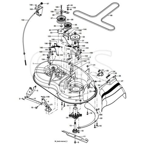 McCulloch M11597 96011023400 2007 08 Mower Deck Cutting Deck