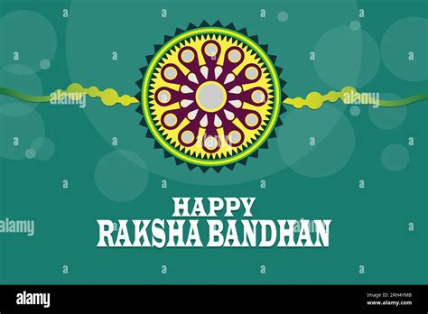 Happy Raksha Bandhan Background Design With Creative Rakhi Vector