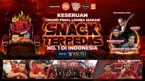 Keseruan Acara Grand Final Lomba Makan Snack Boncabe Makaroni Level