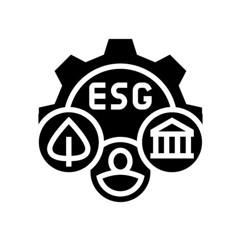 esg environmental social governance glyph icon vector illustration ...