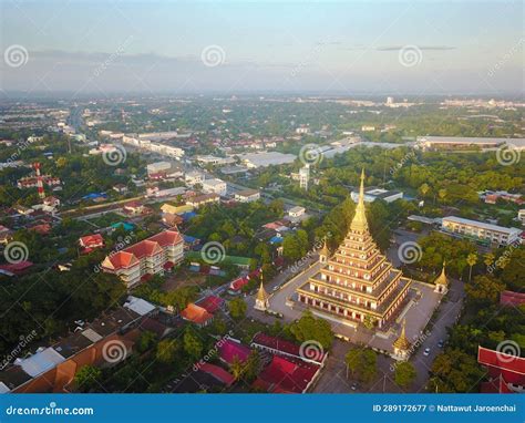 Phra Mahathat Kaen Nakhon Wat Nong Wang Khon Kaen Stock Image Image