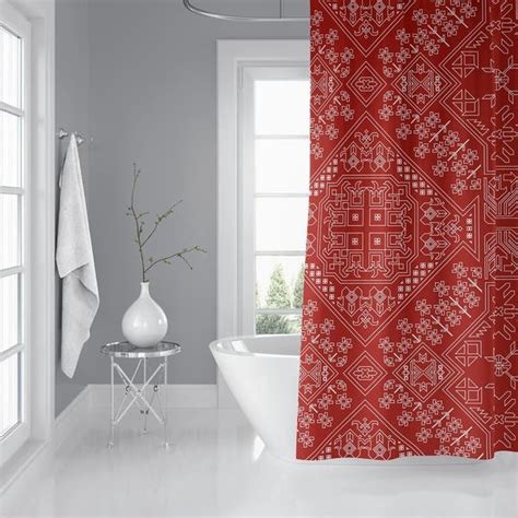 Baybar Terracotta Shower Curtain By Kavka Designs Bed Bath And Beyond