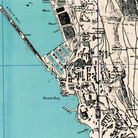 Old Map Of Gibraltar City Gibraltar Map Vintage Map Large Etsy