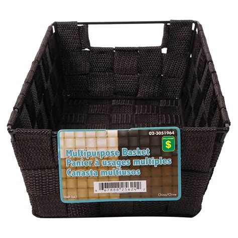 Dollarama Multi Purpose Woven Basket With Handles Assorted Colours