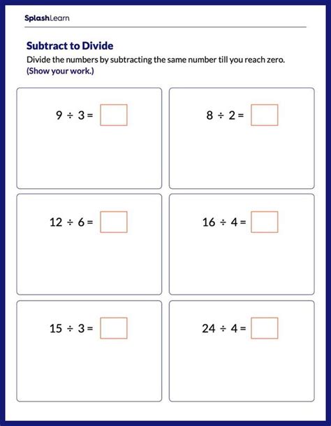 Division As Repeated Subtraction Grade