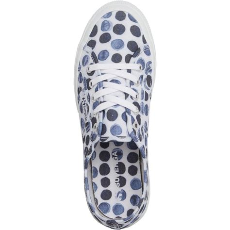 Buy Superga Womens Fantasy Cotu Pumps White Navy Dots